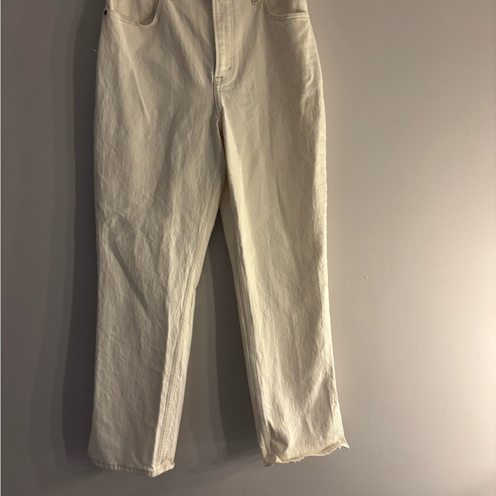 Cream High-Waisted Pants